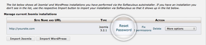 reset joomla administrator password