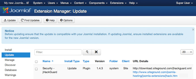 How To Update Joomla Extensions