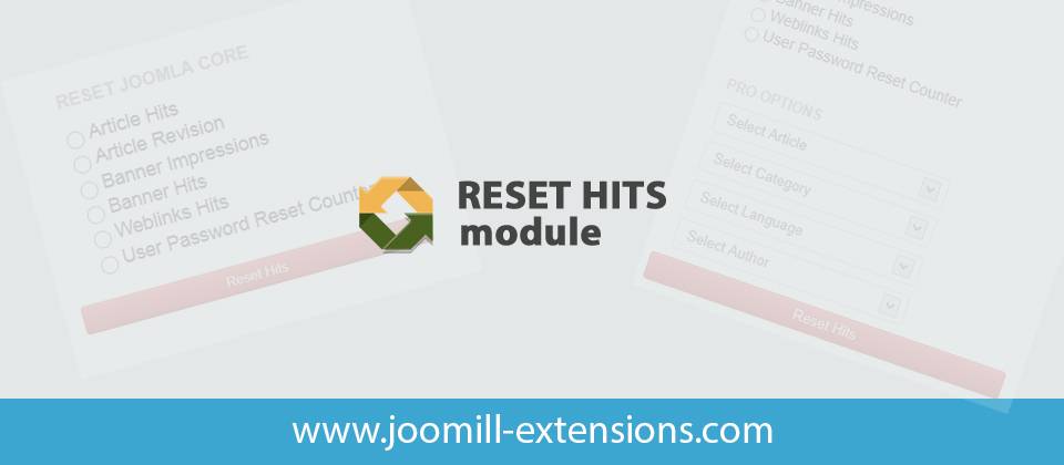 Reset Hits - Joomla Analytics Extension