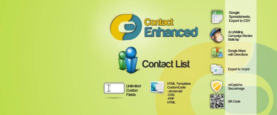 Contact Enhanced Component Joomla Contact Form Extension