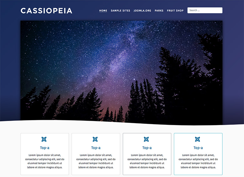 Cassiopeia Powerful New Frontend template of Joomla 4 2023 Age Themes