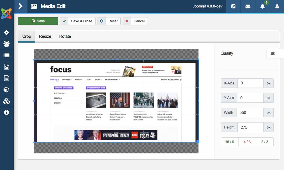 Joomla 4 Image Editor 1