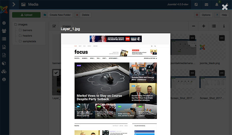 Joomla 4 Image Preview