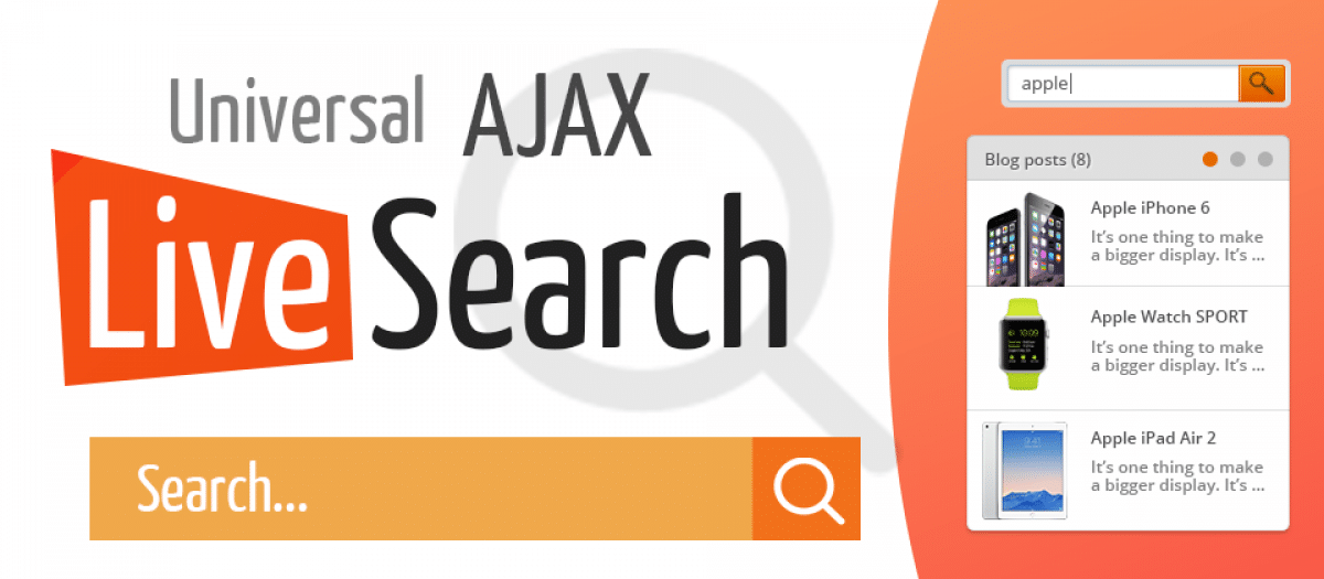 Universal AJAX Live Search