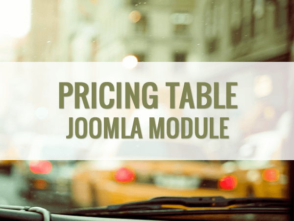 Joomla Table Extension