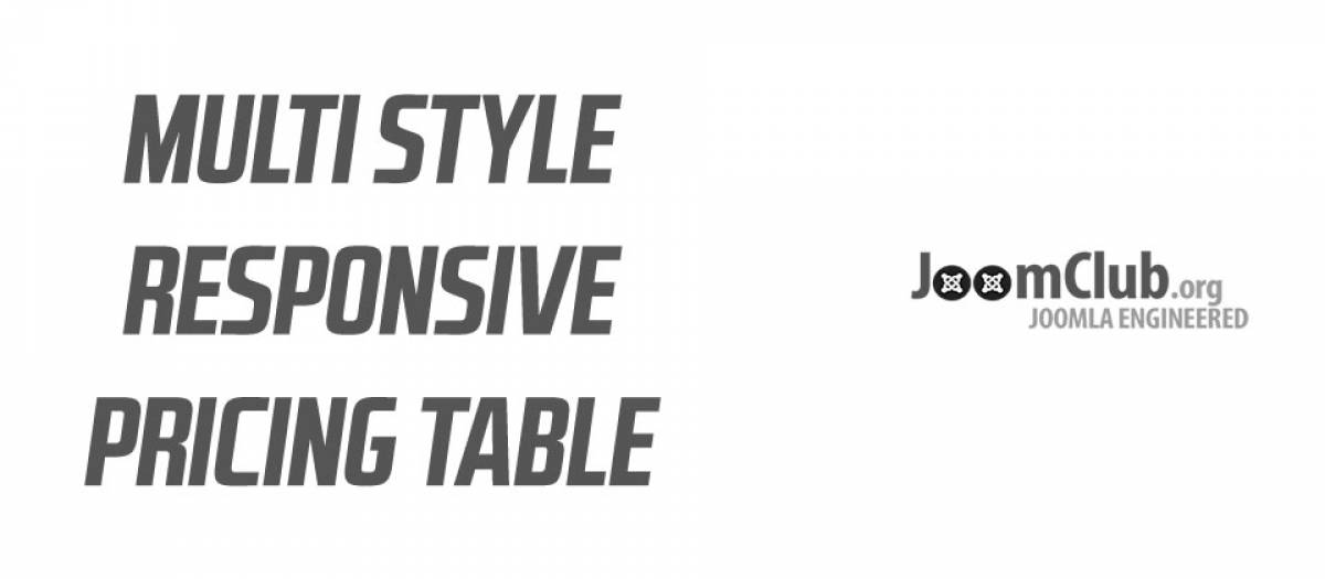 Multi Style Responsive Pricing Table