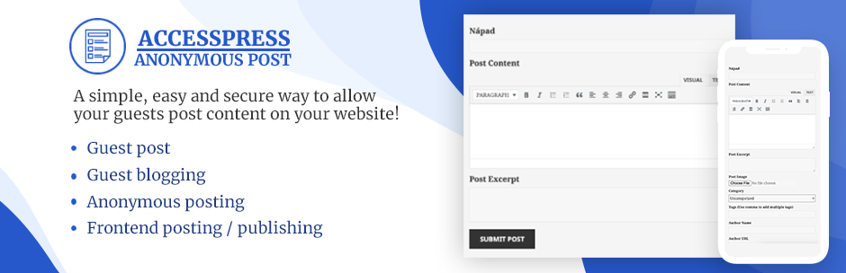 Frontend Post Wordpress Plugin – Accesspress Anonymous Post