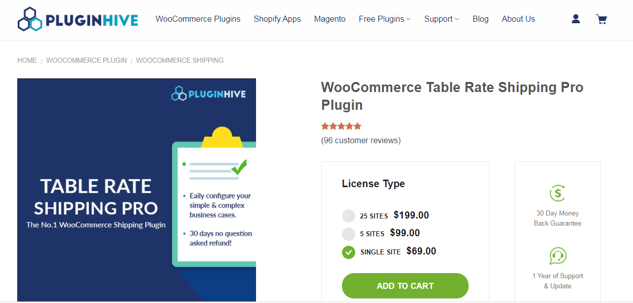 Woocommerce Table Rate Shipping Pro