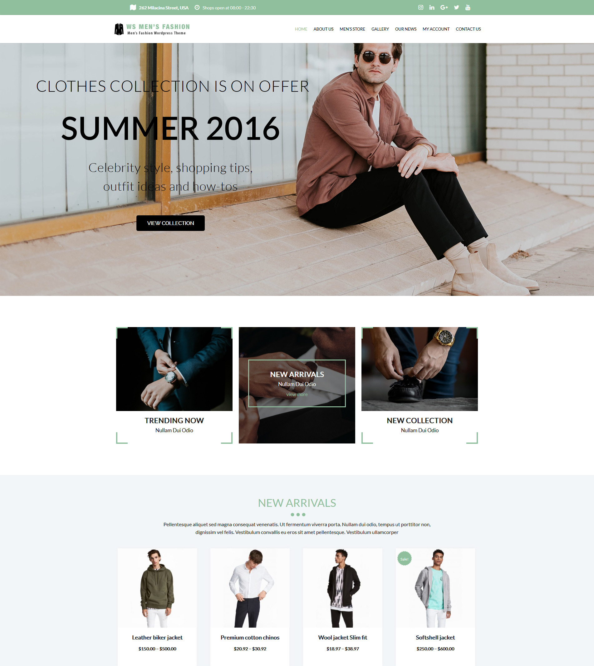 Ws Men’s Fashion – Free Fashion Store Woocommerce Wordpress Theme