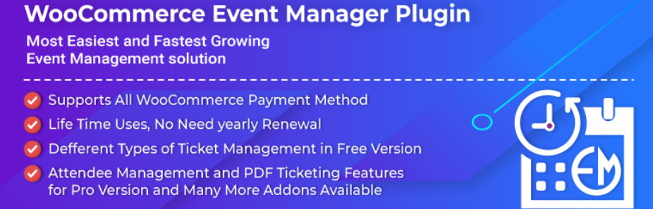 Woocommerce Event Manager