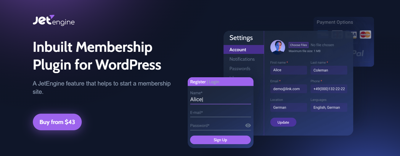 Jetengine Inbuilt Membership Plugin For Wordpress