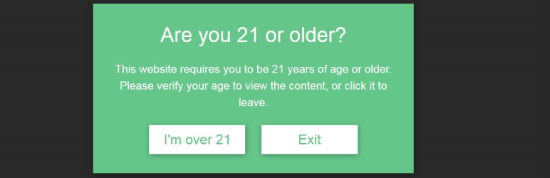 Wordpress Responsive Age Verification