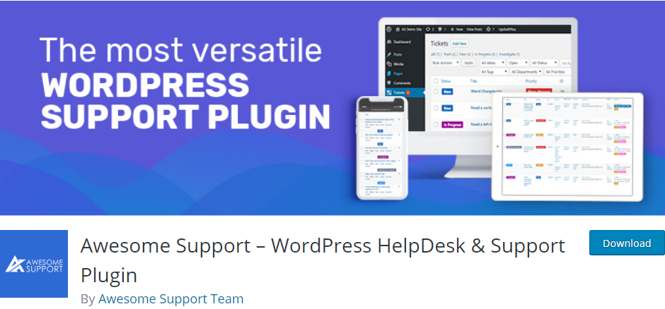 Awesome Support – Wordpress Helpdesk &Amp; Support Plugin