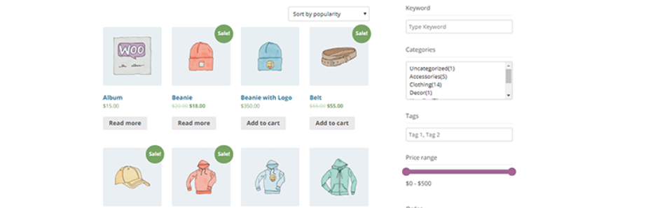 A Collection 7 Useful Woocommerce Product Filter Plugins