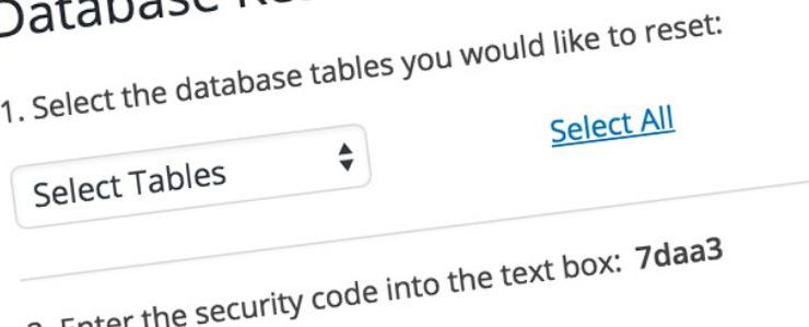 Wp Database Reset