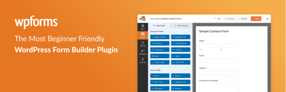 Contact Form By Wpforms – Drag And Drop Form Builder For Wordpress