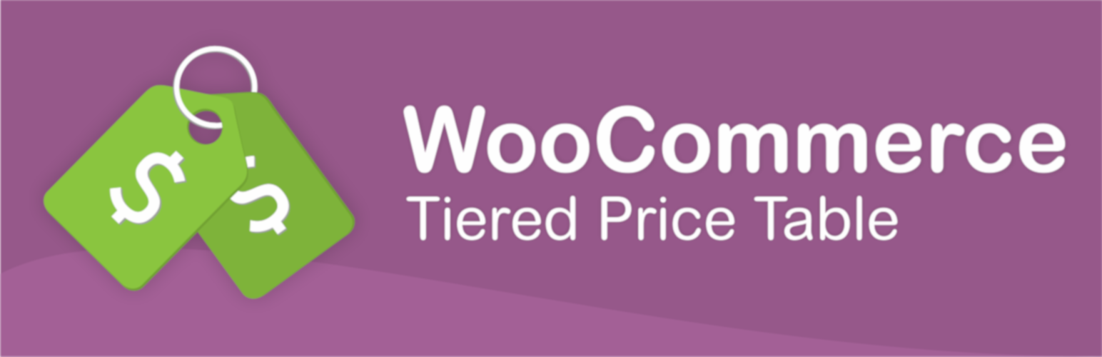 Tiered Pricing Table For Woocommerce