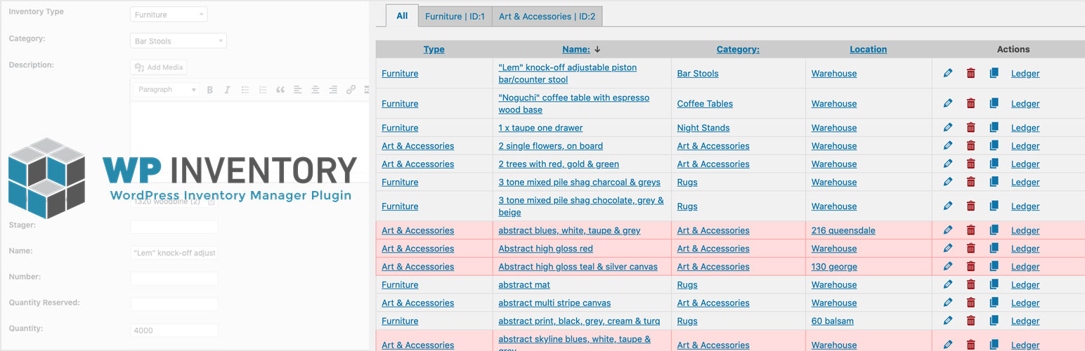 Inventory Management. Плагин на мебель. Плагин склад для WORDPRESS. Warehouse WOOCOMMERCE.