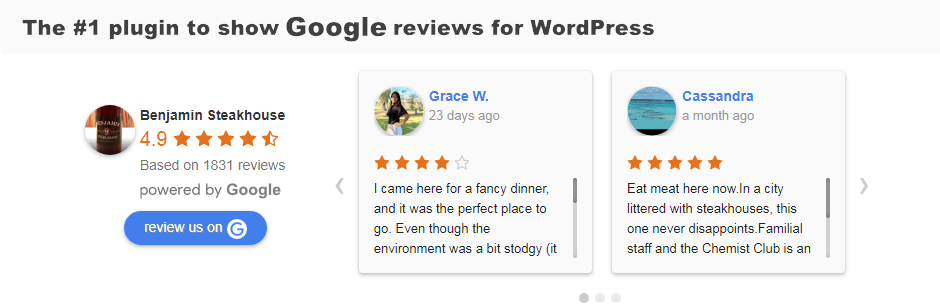Plugin For Google Reviews
