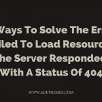 Failed to load resource: the server responded with a status of 404