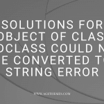 fix Object of class stdclass could not be converted to string error