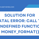Fatal Error: Call to undefined function money_format()