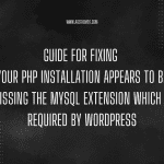 Your php installation appears to be missing the MySQL extension which is required by WordPress