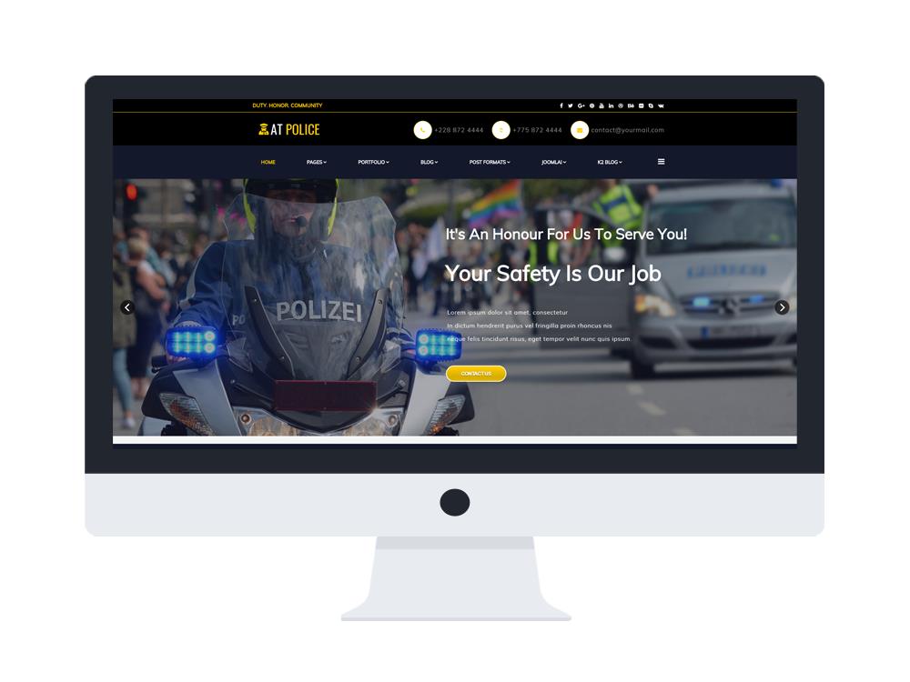 At Police Free Responsive Police Website Template