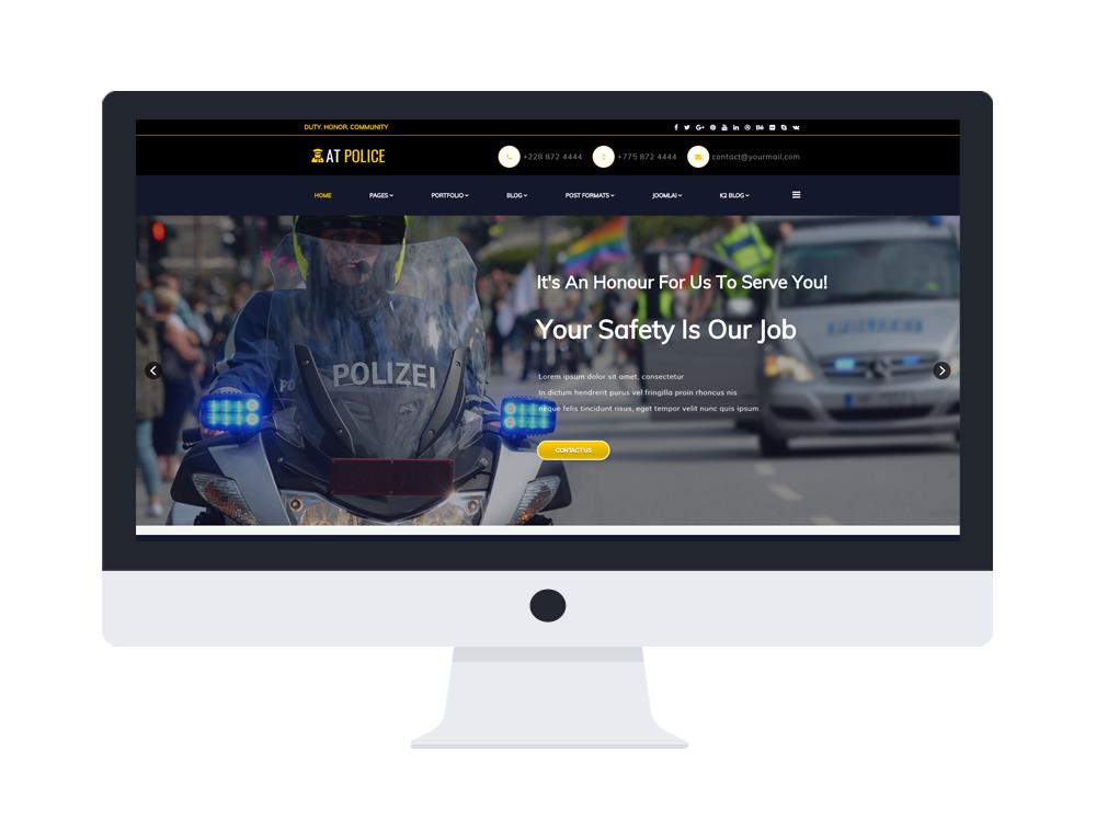 AT Police – Free Responsive Police Website Template