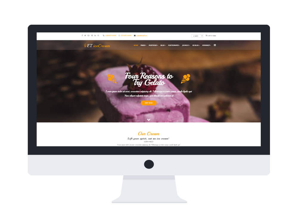 Et Icecream Desktop Free Responsive Joomla Template