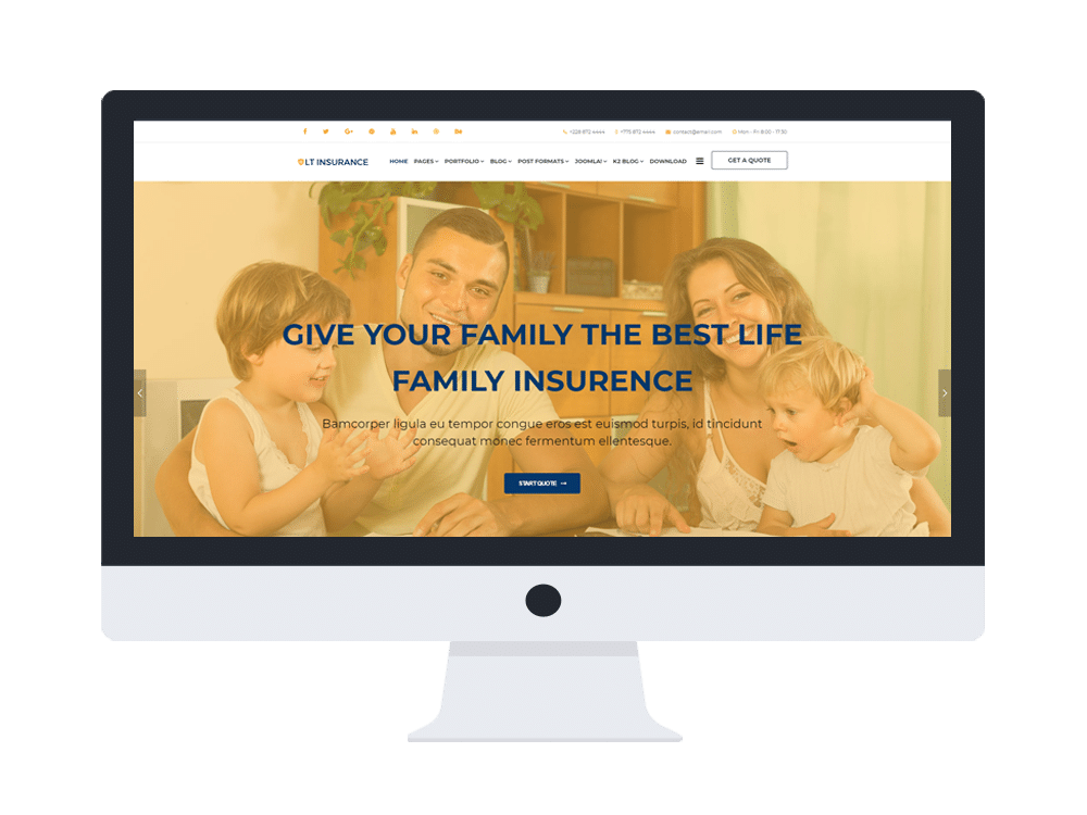 Lt Insurance Free Joomla Template Imac