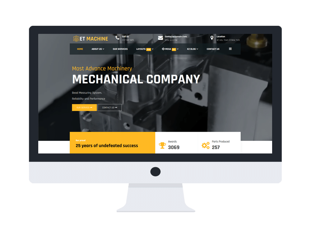 Et Machine Free Responsive Joomla Template Desktop