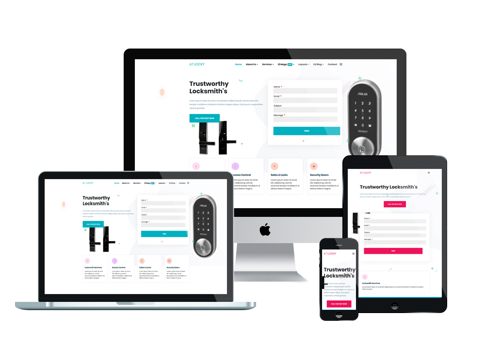 AT Locky – Professional Locksmith website template free - Age Themes