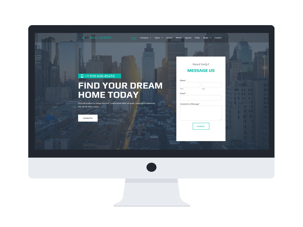 Et Real Estate Free Responsive Wordpress Theme Full