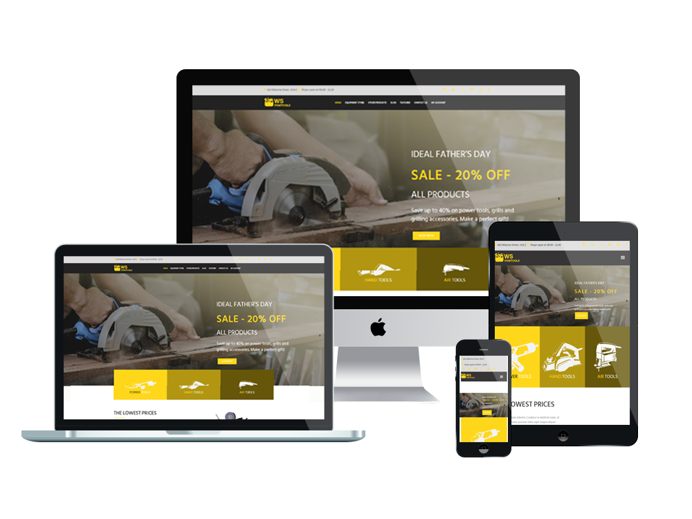 Download Ws Powtools Professional Tools And Equipment Woocommerce Wordpress Theme Age Themes