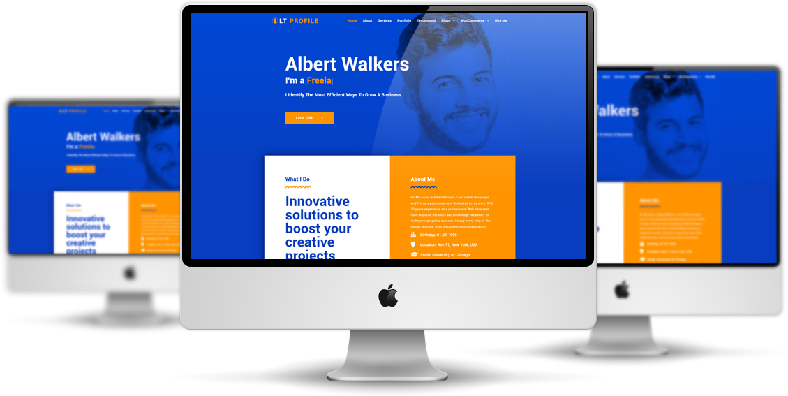 Lt Profile Free Responsive Wordpress Theme