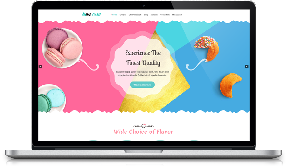 Ws Cake Free Wordpress Theme Macbook Pro Retina