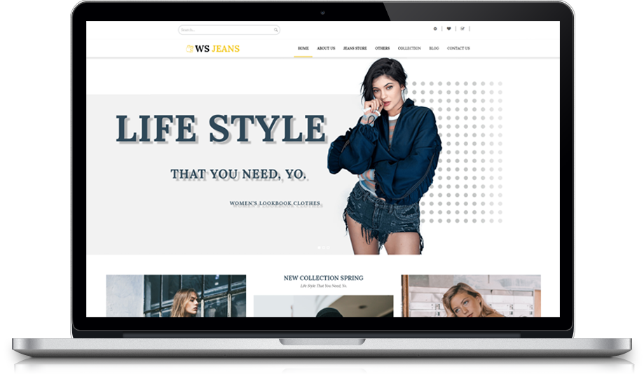 Ws Jeans Free Responsive Wordpress Theme Desktop