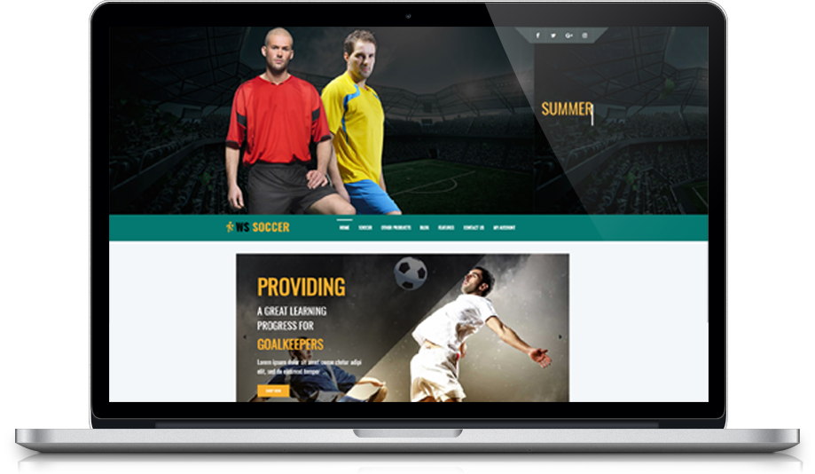Ws Soccer Free Responsive Woocommerce Wordpress Theme Desktop