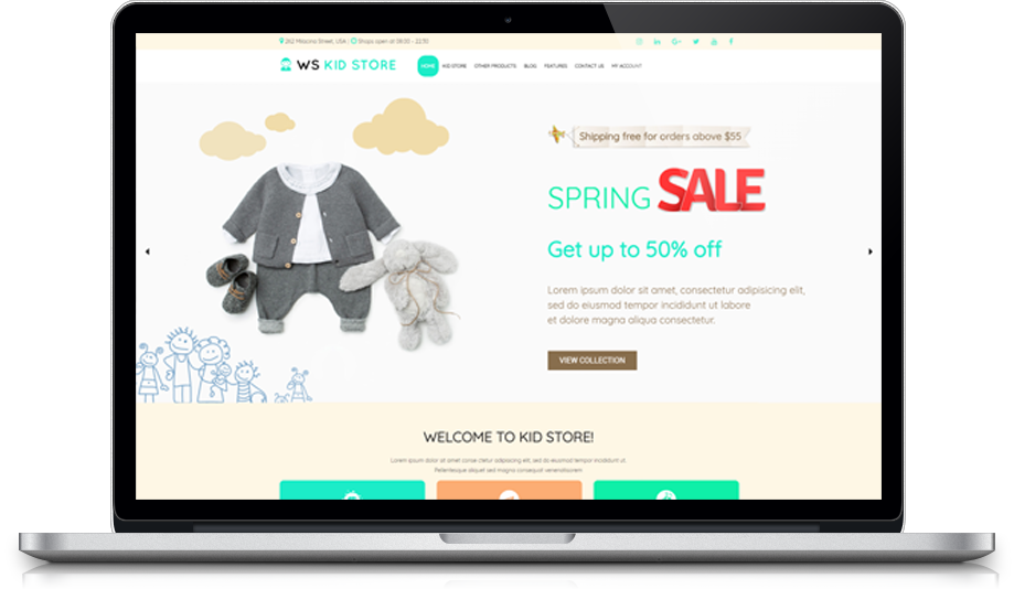 Ws Kid Free Responsive Woocommerce Wordpress Theme Desktop