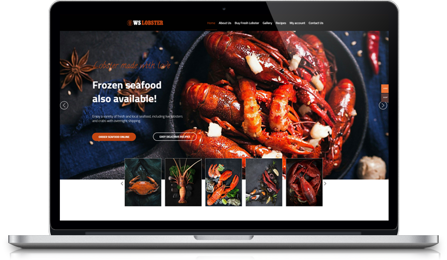 Ws Lobster Free Responsive Wordpress Theme Macbook