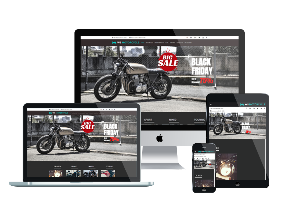 Ws Motorcycle Free Responsive Woocommerce Wordpress Theme Desktop