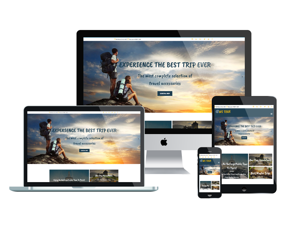 Ws Tour Free Responsive Woocommerce Wordpress Theme Mockup