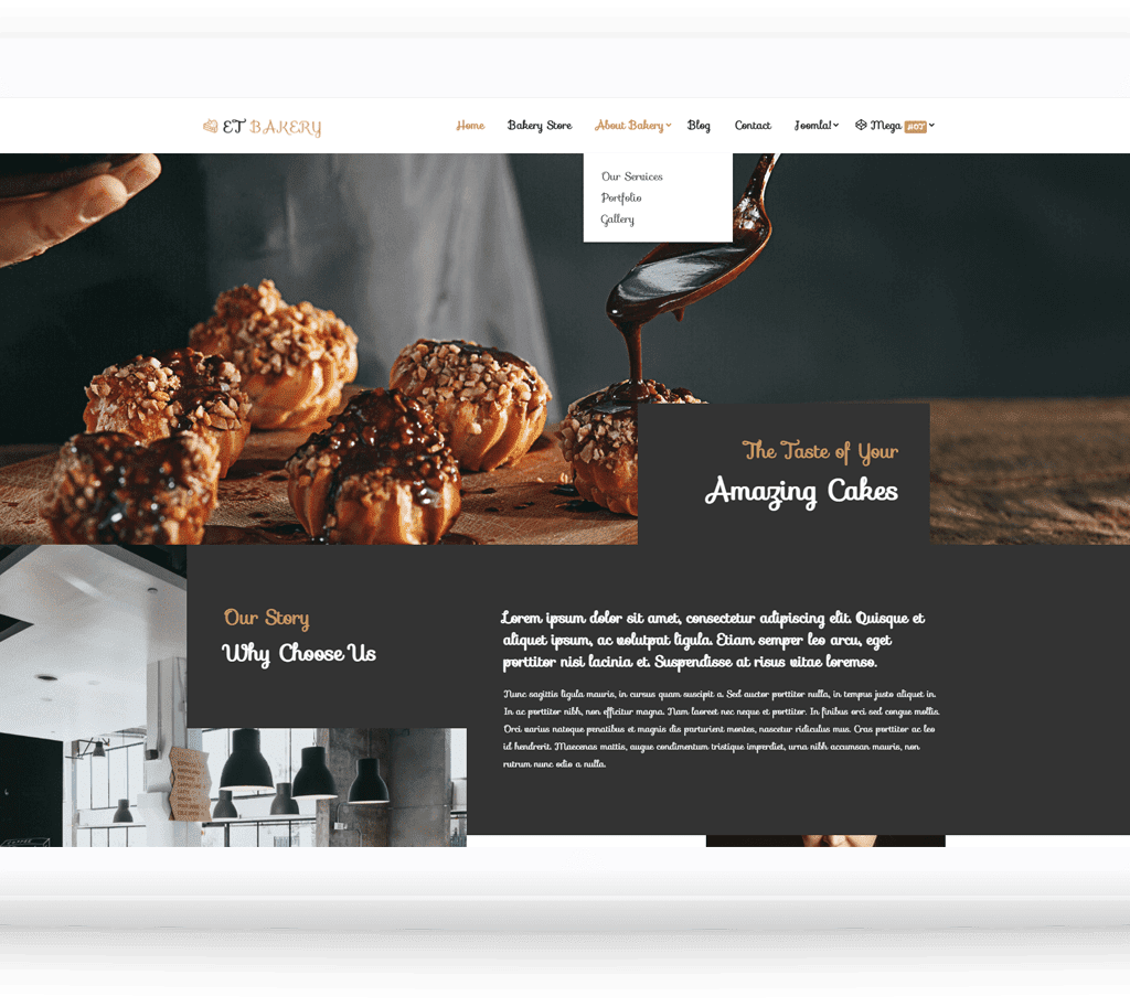 ET Bakery Discover Cafe Bakery Website Templates Age Themes