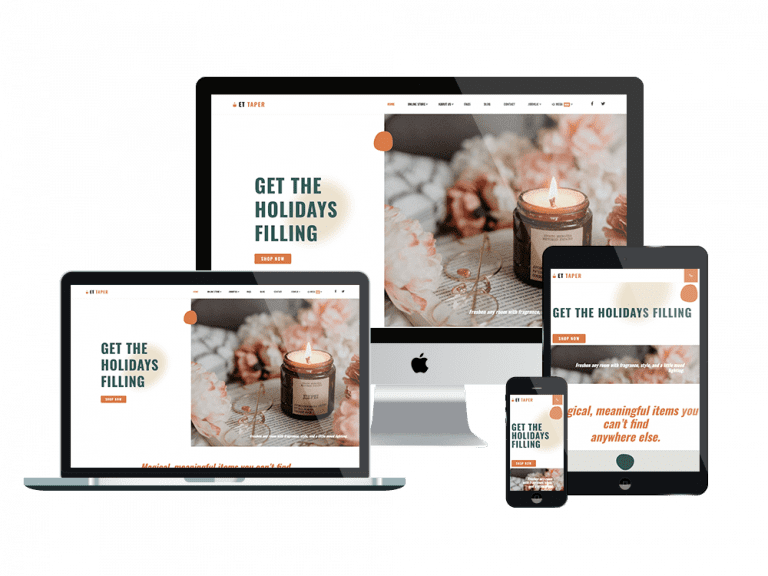 ET Taper Impressive Christmas Candle Website Template Age Themes