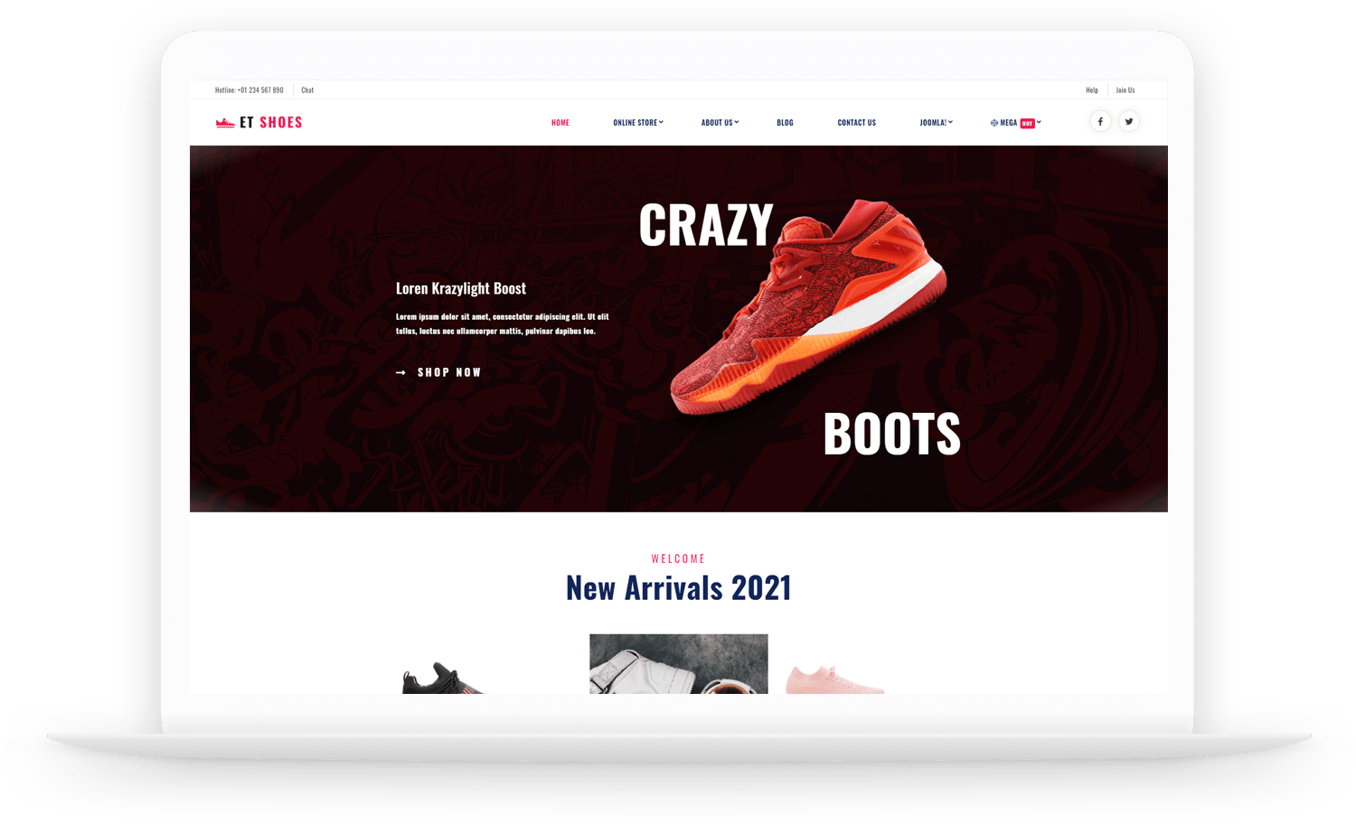 Et-Shoes-Best-Free-Joomla-Template