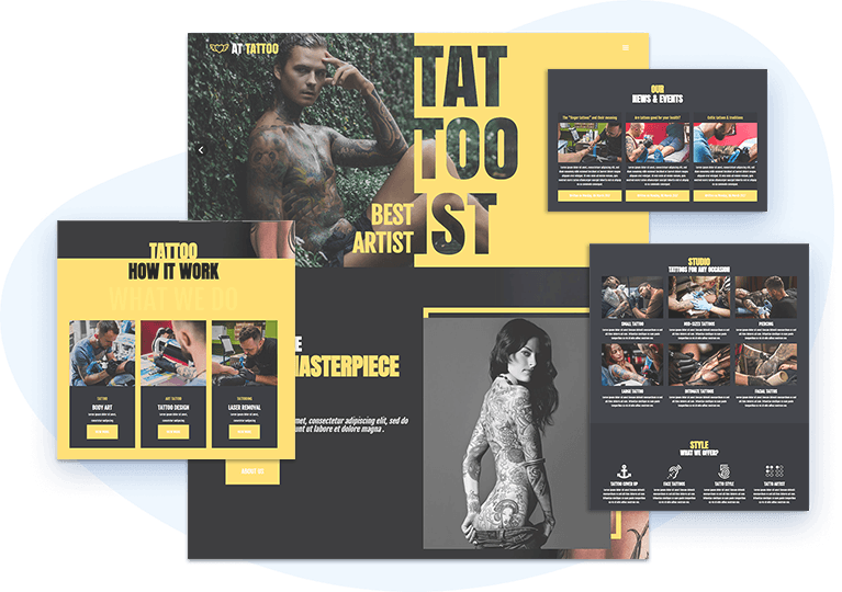 Tattoo WordPress Website Template