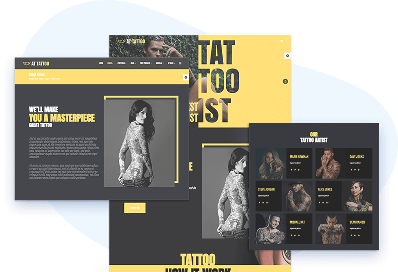 Tattoo WordPress Website Template