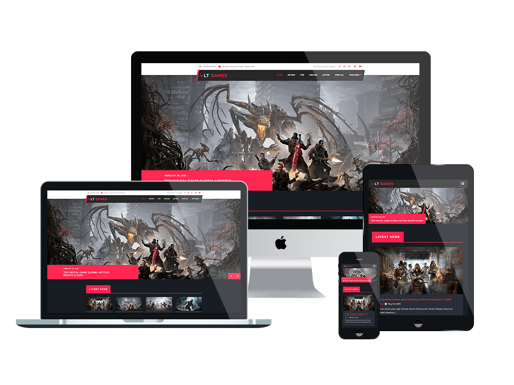 Lt Gaming Responsive Joomla Template