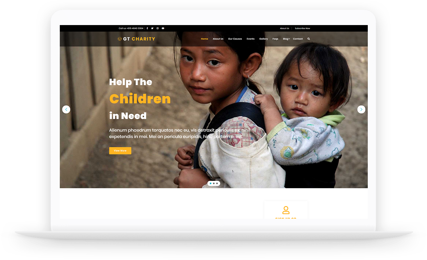 Gt Charity Wordpress Theme Free